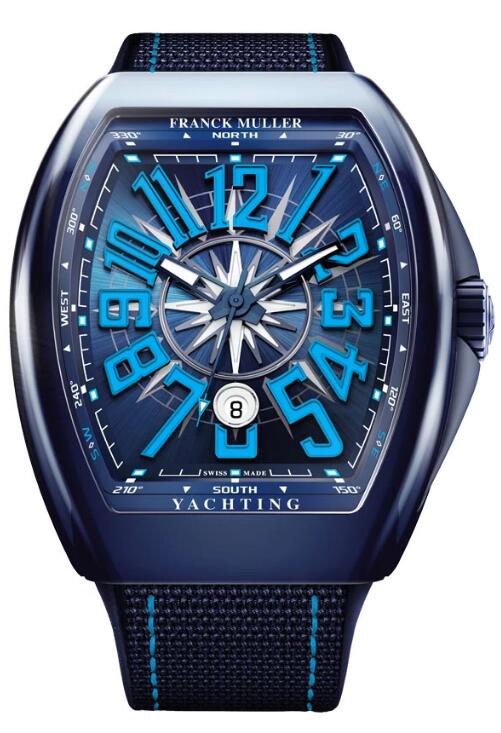 Franck Muller Vanguard Yachting Ceramic Replica Watch for sale Cheap Price V 45 SC DT YACHT CR BL (BL)